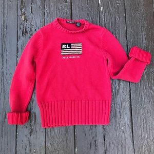 Vintage Ralph Lauren Sweater with American Flag